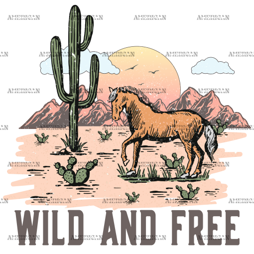 Wild And Free-1 DTF Transfer
