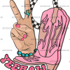 Yeehaw Cowgirl Peace DTF Transfer