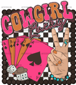 Cowgirl Lucky DTF Transfer