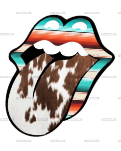 Cowhide Rolling Stones DTF Transfer