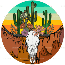 Desert Skull DTF Transfer