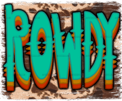 Rowdy Retro DTF Transfer