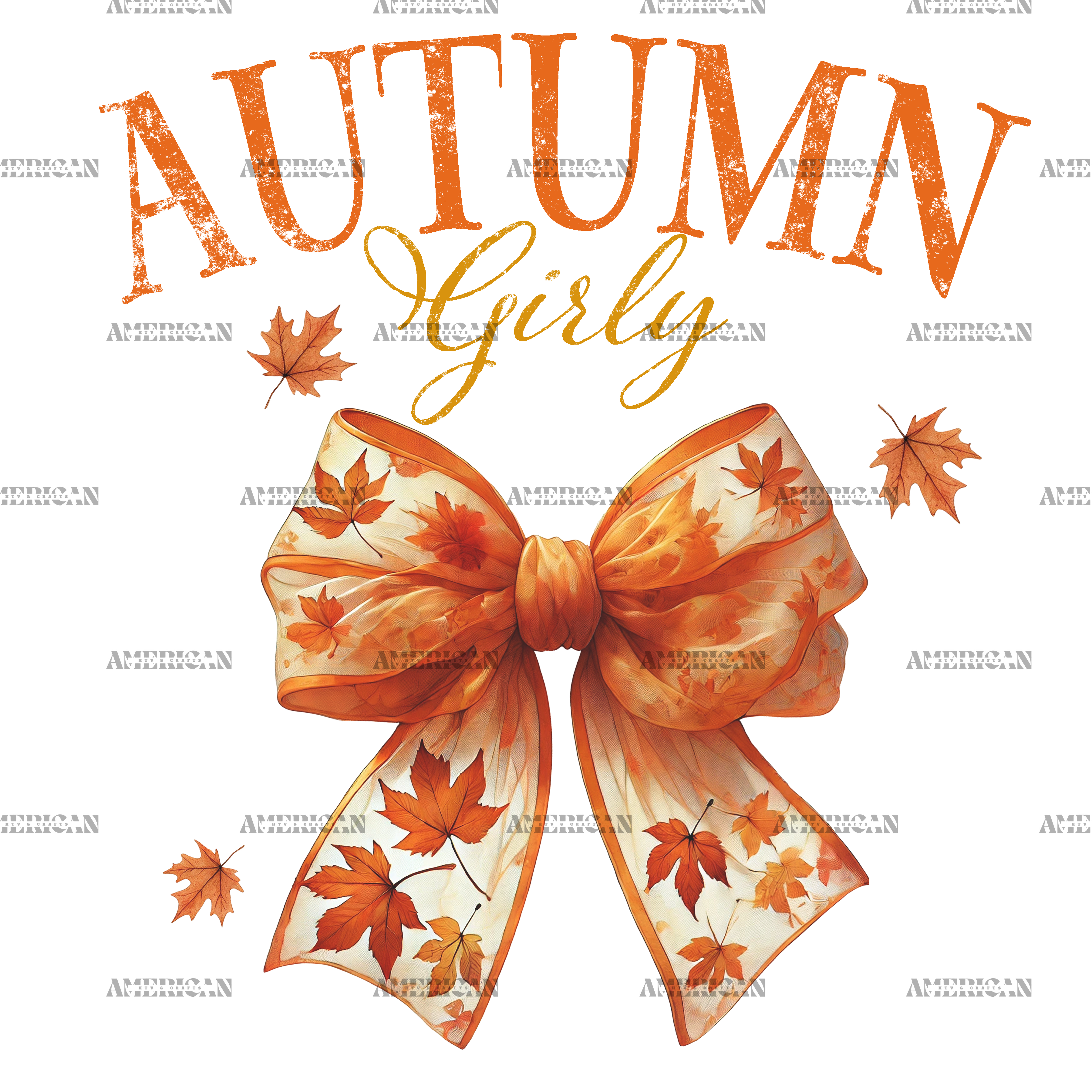Autumn Girly Bow-2 DTF Transfer