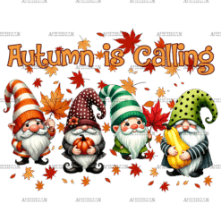 Autumn Is Calling Gnomies DTF Transfer