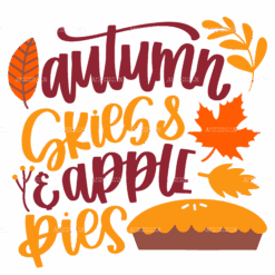 Autumn Skies Apple Pies DTF Transfer