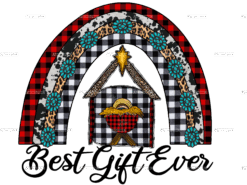 Best Gift Ever Rainbow DTF Transfer