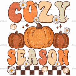 Cozy Season Pumpkin Dotted DTF Transfer