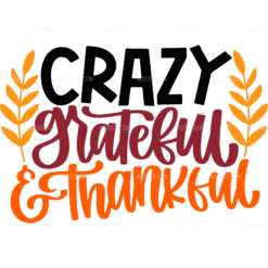 Crazy Grateful Thankful DTF Transfer