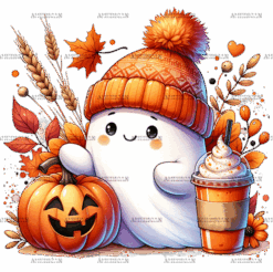Cute Fall Ghost DTF Transfer