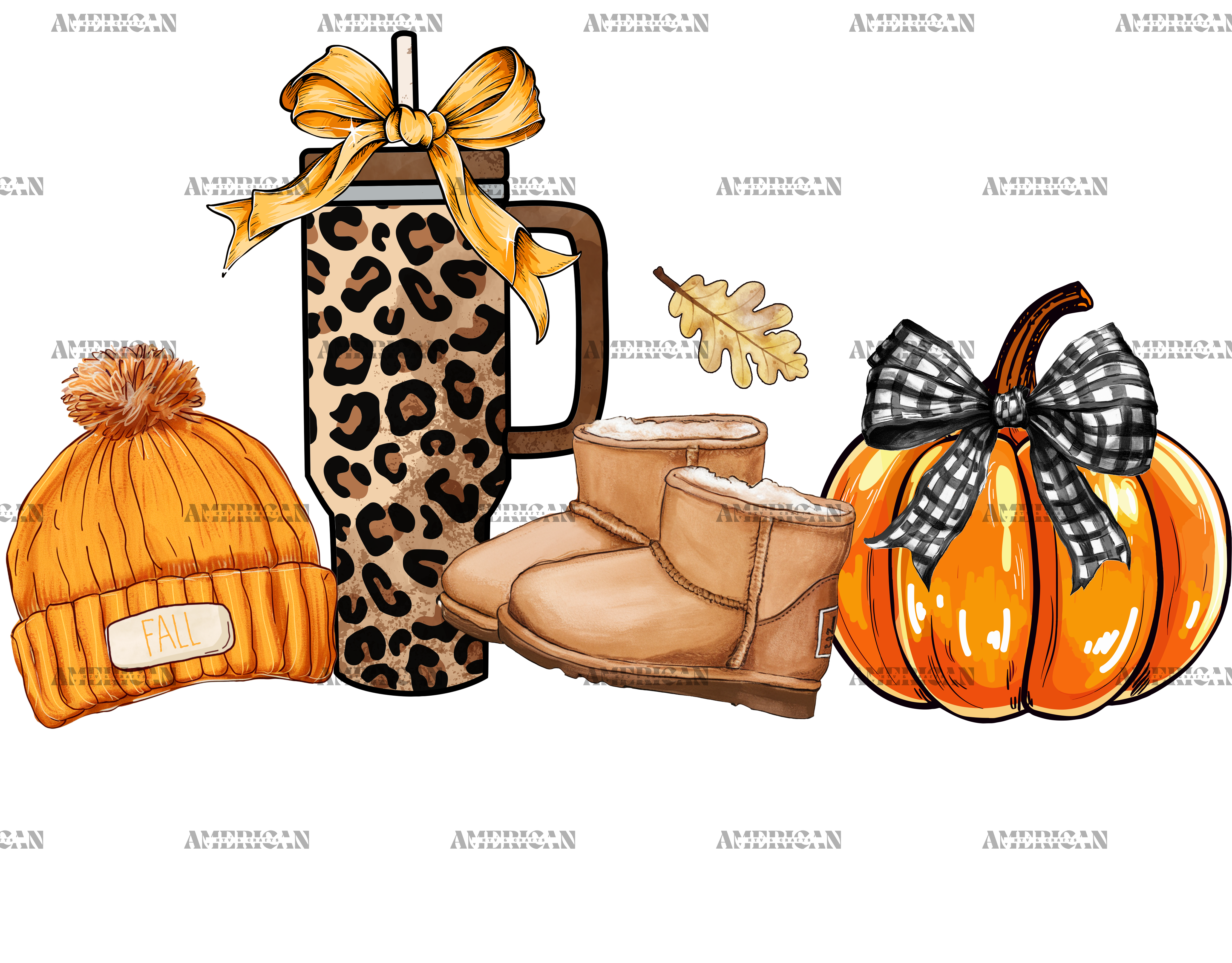 Fall Basics White DTF Transfer