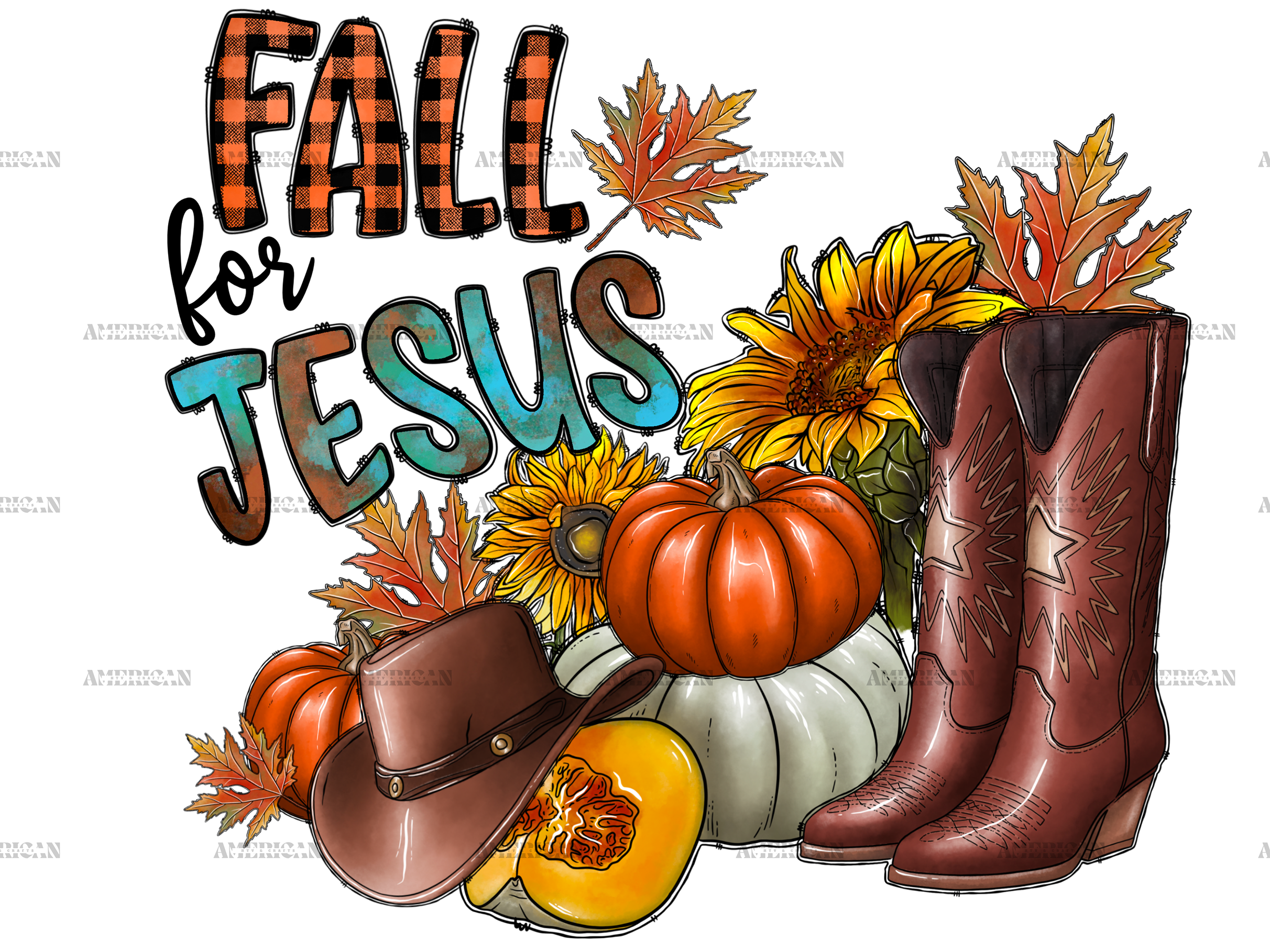 Fall For Jesus DTF Transfer