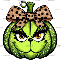 Fall Grinch Pumpkin DTF Transfer