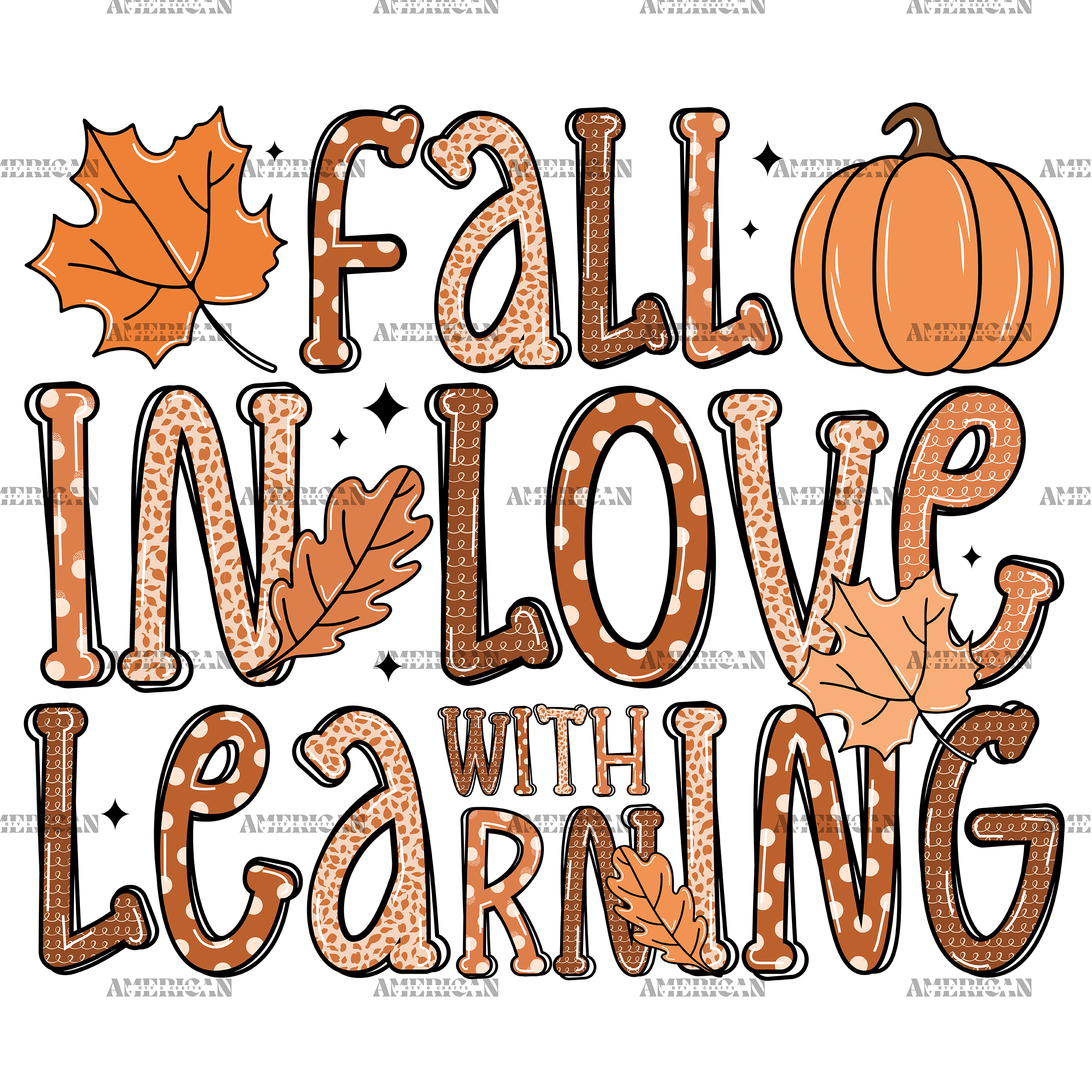Fall In Love With Learning-3 DTF Transfer