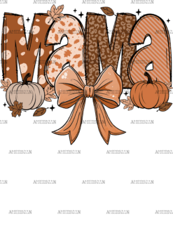 Fall Mama Bow DTF Transfer