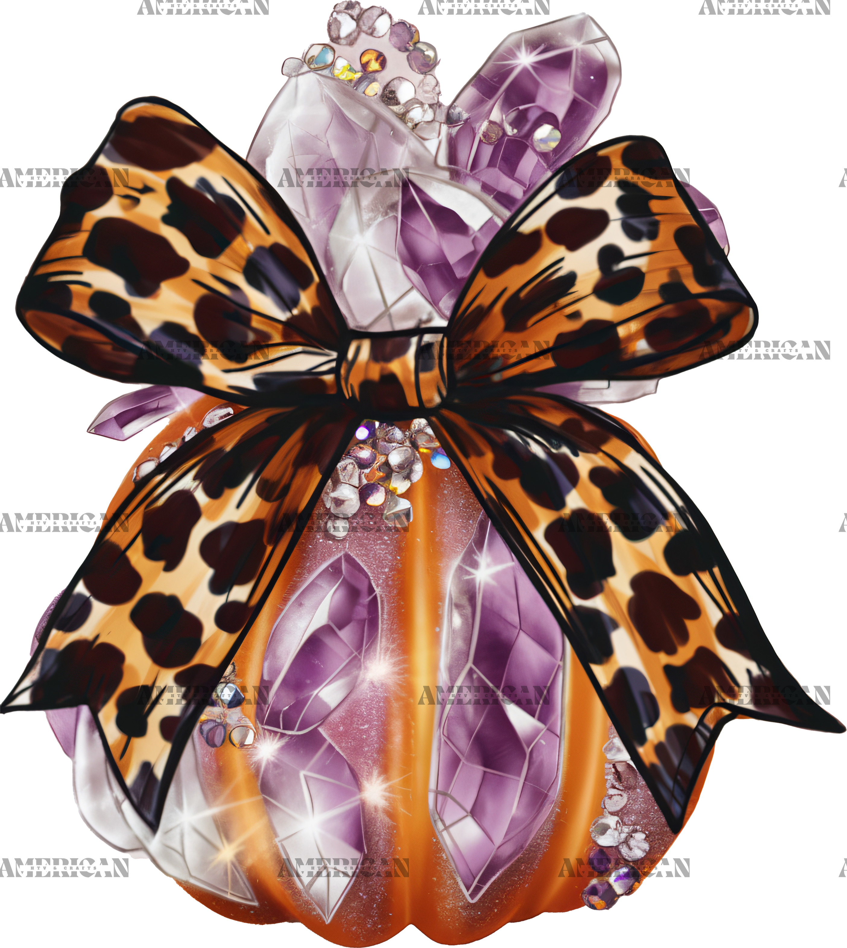 Fall Pumpkin Bow-2 DTF Transfer