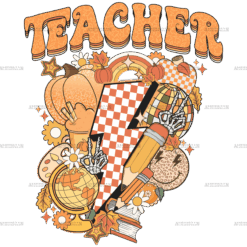 Fall Teacher DTF Transfer