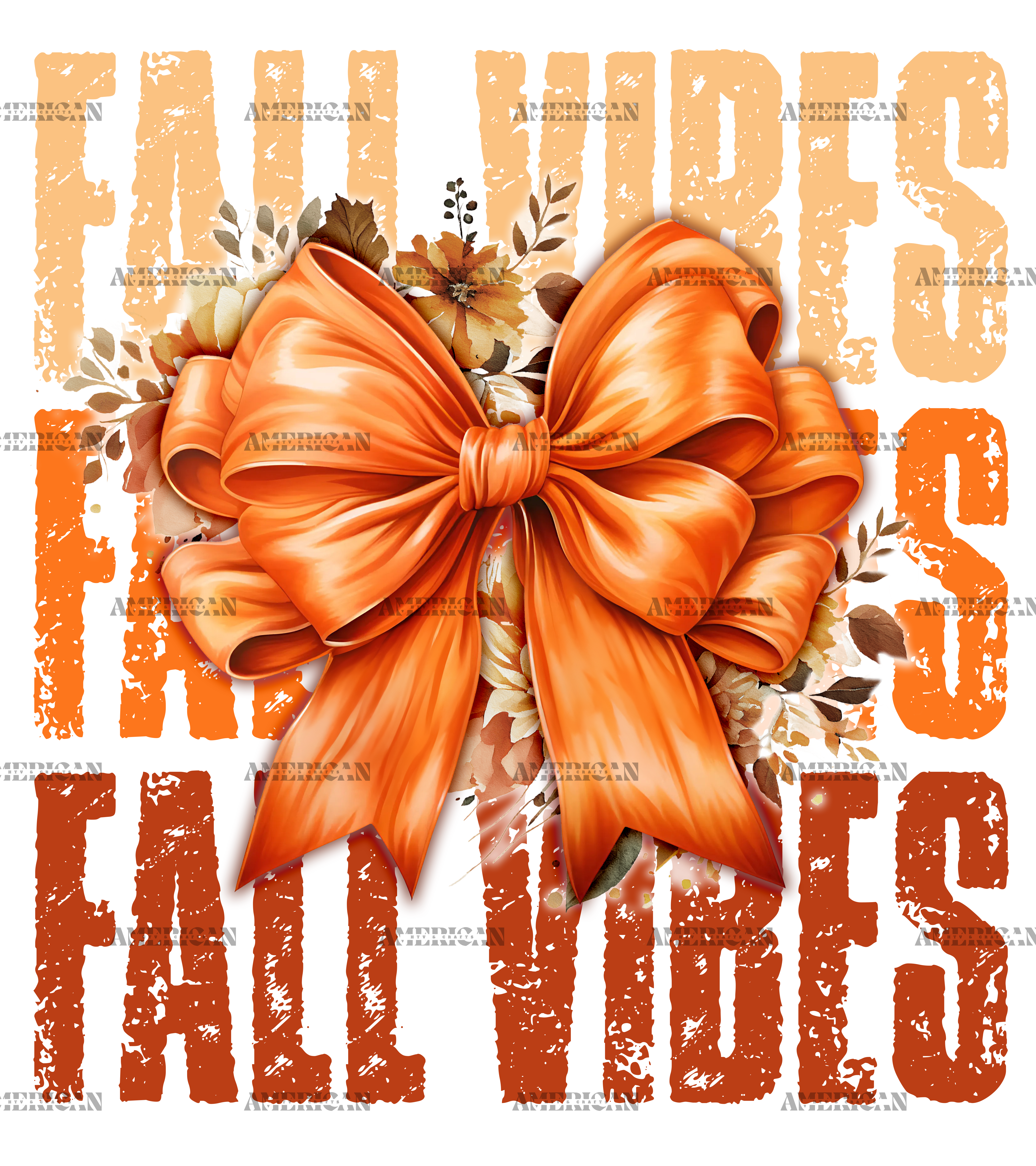 Fall Vibes Bow-1 DTF Transfer