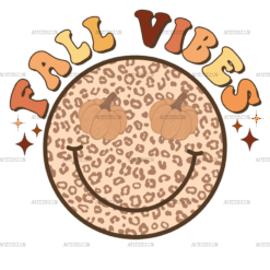 Fall Vibes Smily Face DTF Transfer