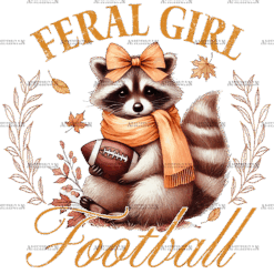 Feral Girl Football-3 DTF Transfer