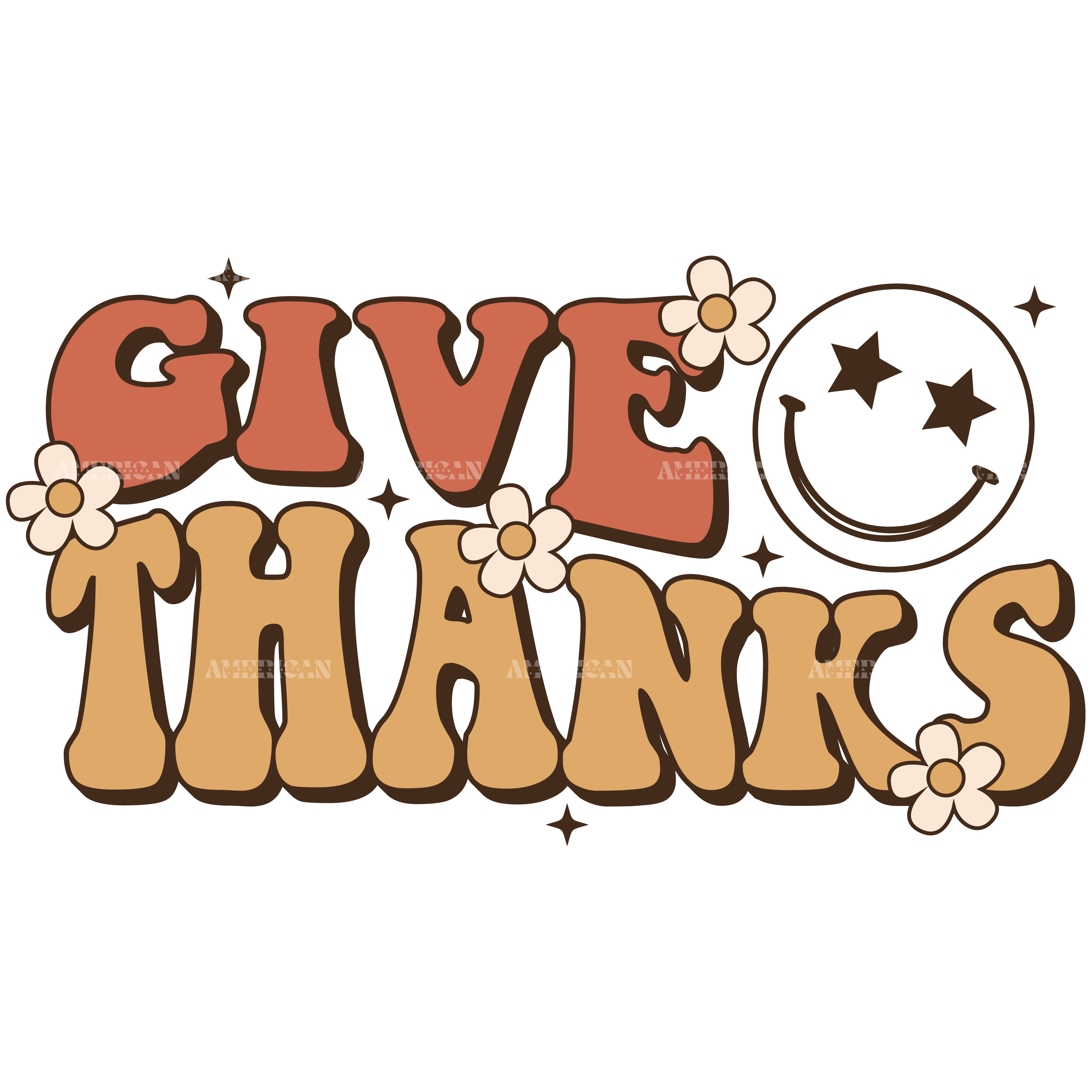 Give Thanks DTF Transfer