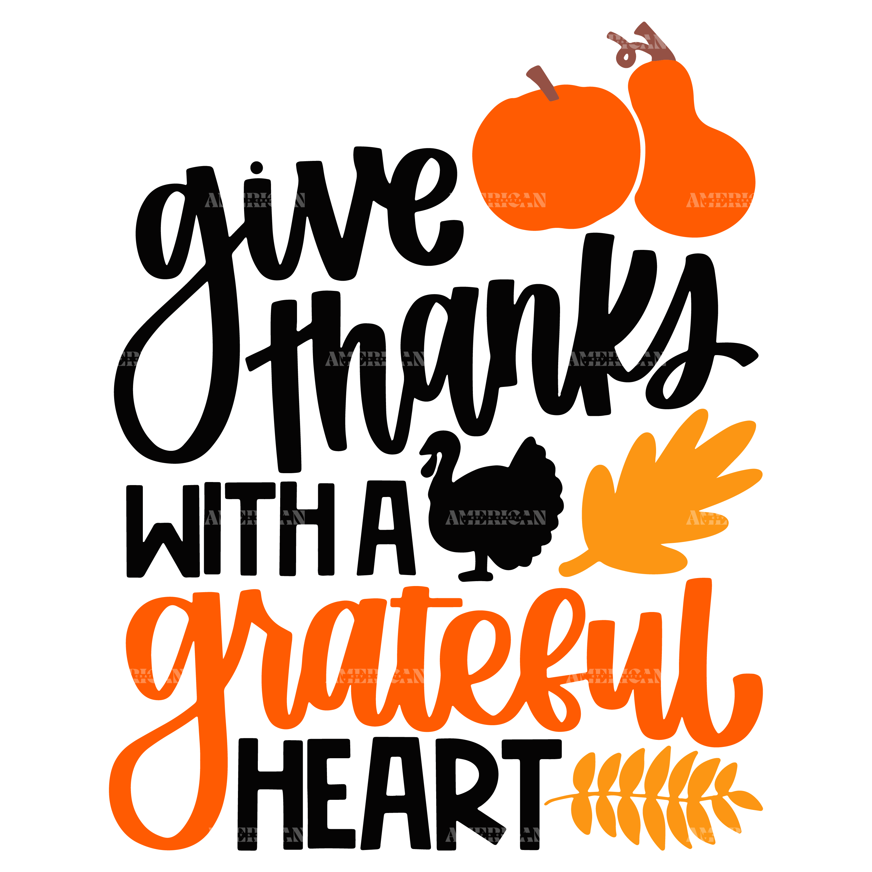 Give Thanks With A Grateful Heart DTF Transfer