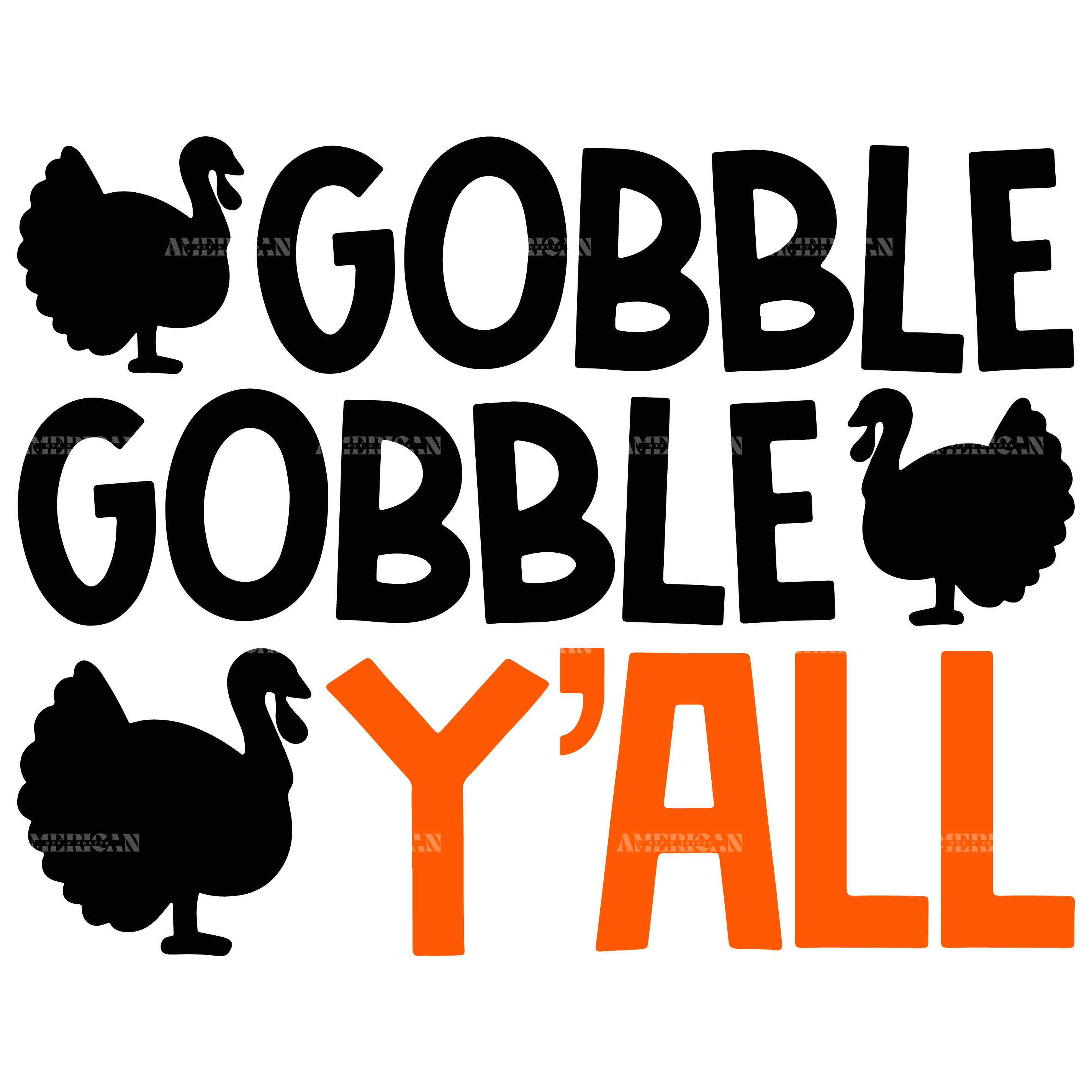 Gobble Gobble Yall DTF Transfer