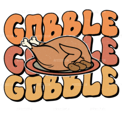 Gobble Turkey DTF Transfer