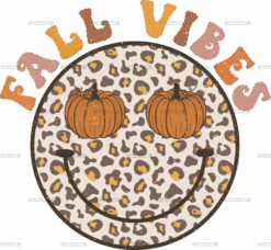 Grunge Fall Vibes Smiley DTF Transfer