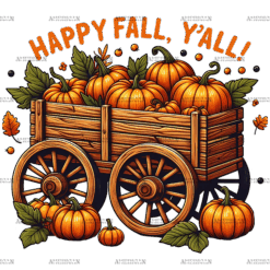 Happy Fall Y'all Pumpkin Cart DTF Transfer