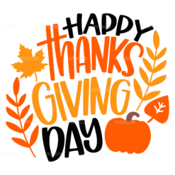 Happy Thanks Giving Day-2 DTF Transfer
