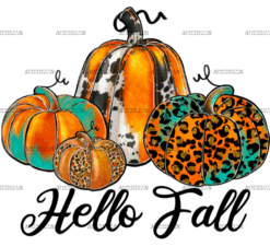 Hello Fall Pumpkins-1 DTF Transfer