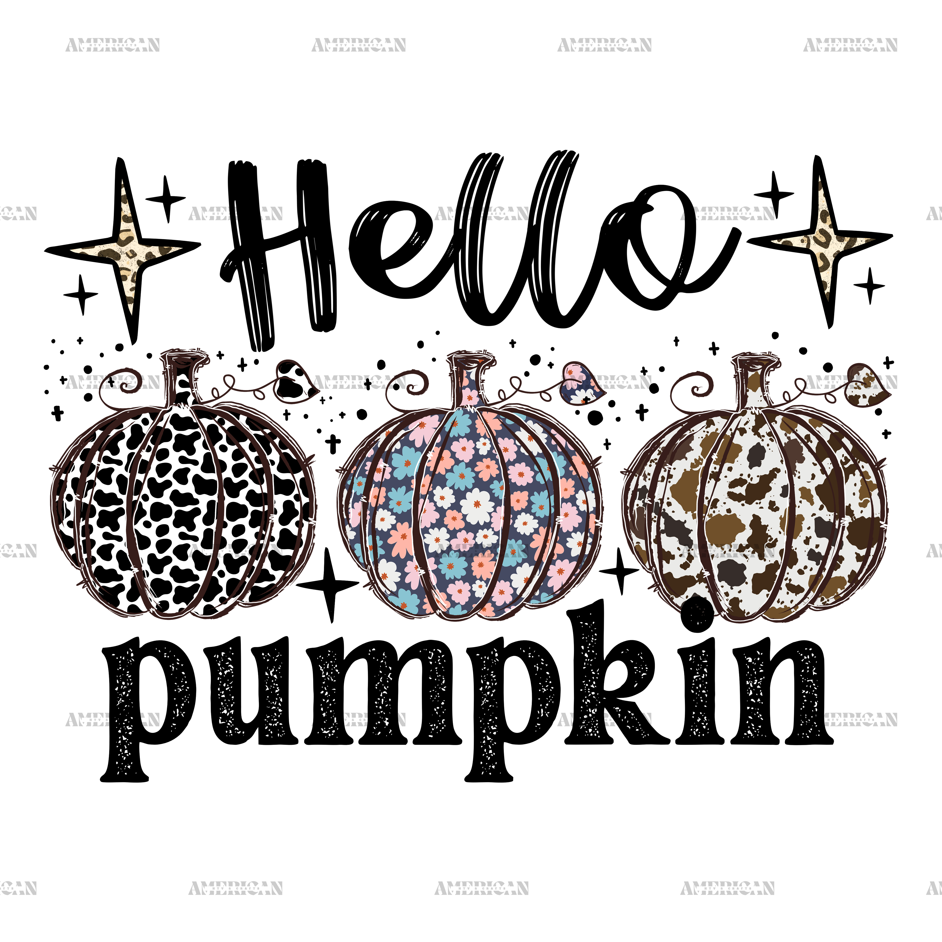 Hello Pumpkin Fall DTF Transfer