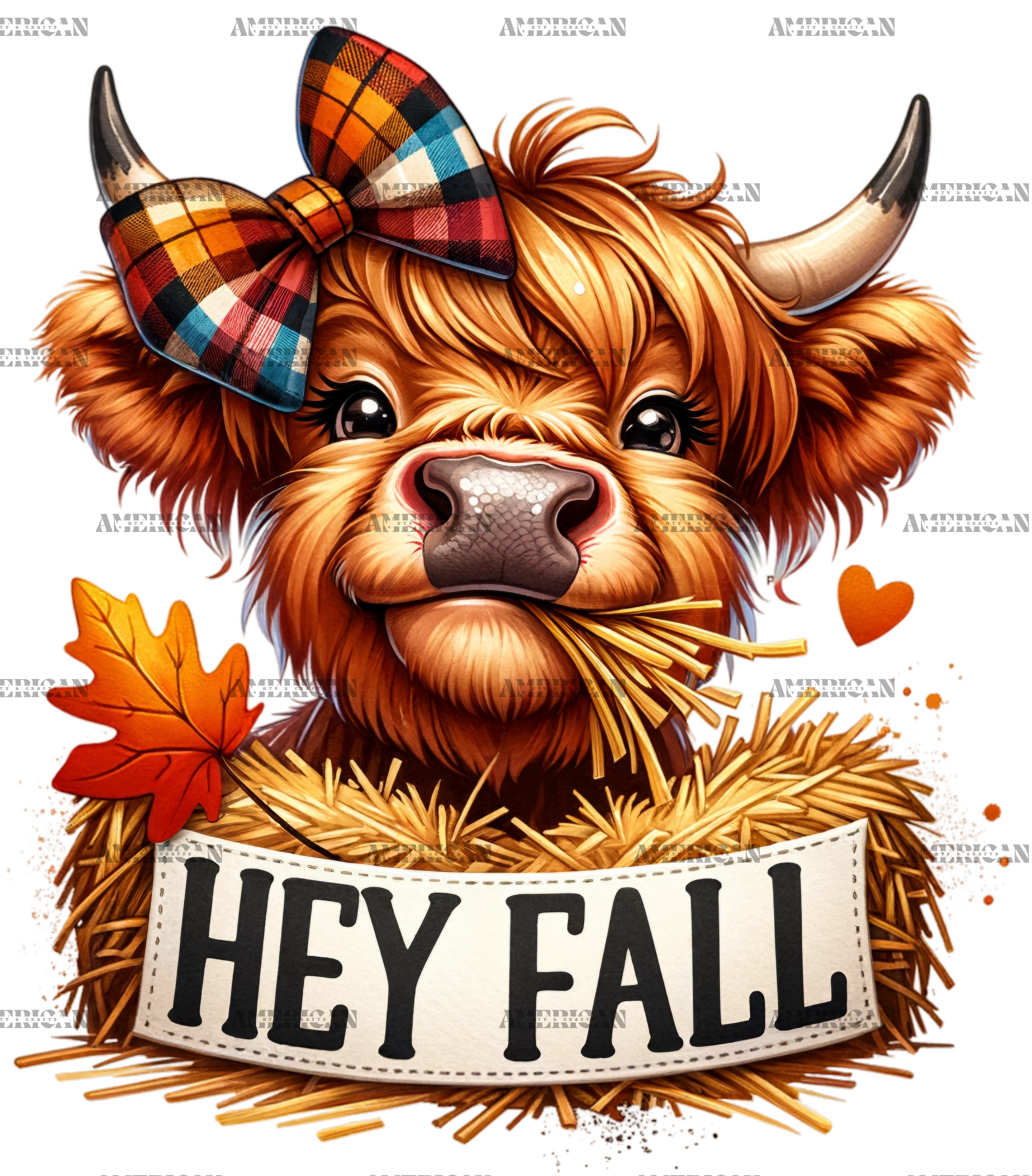 Hey Fall Cow-1 DTF Transfer