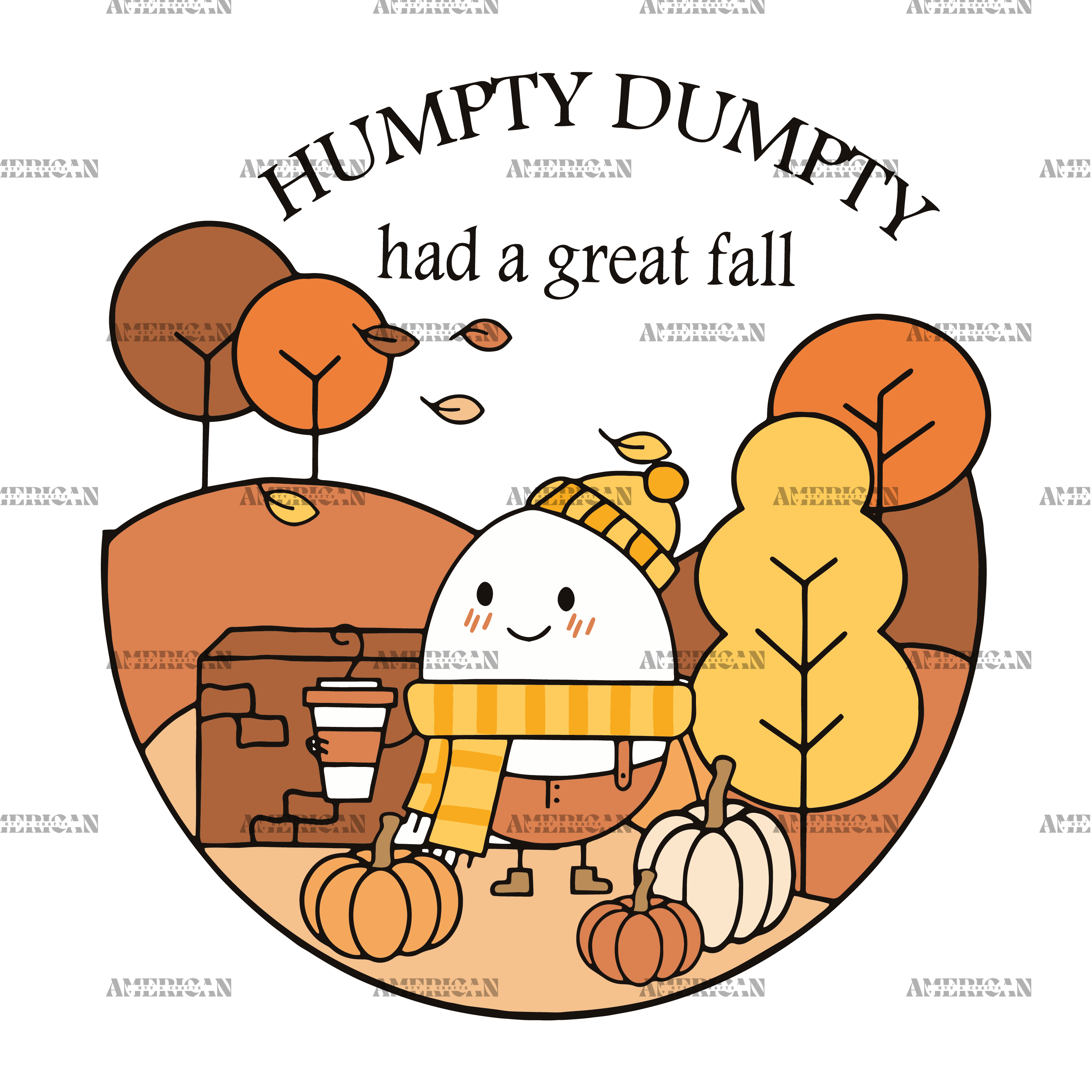 Humpty Dumpty Had A Great Fall DTF Transfer