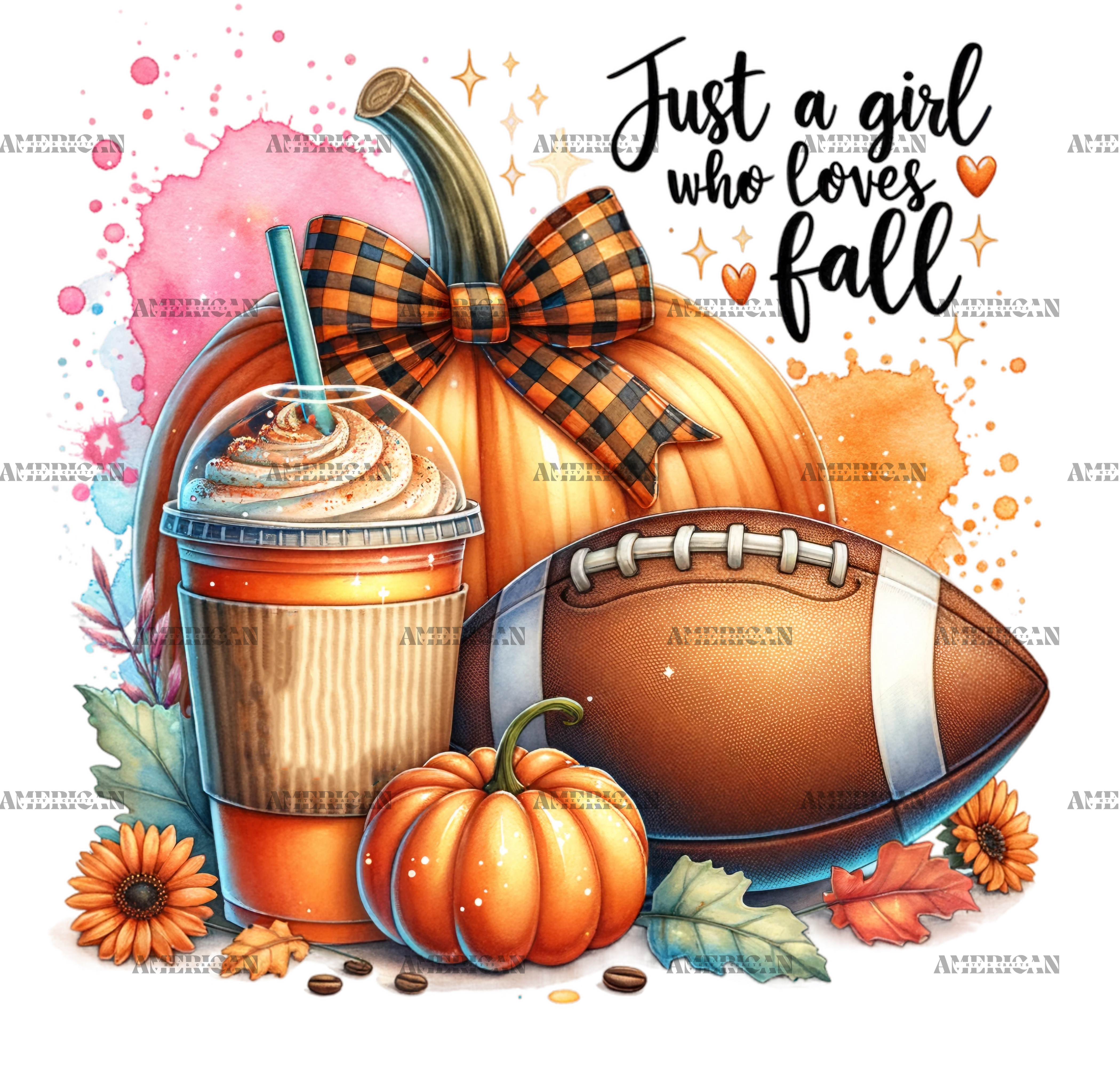 Just A Girl Who Loves Fall-1 DTF Transfer