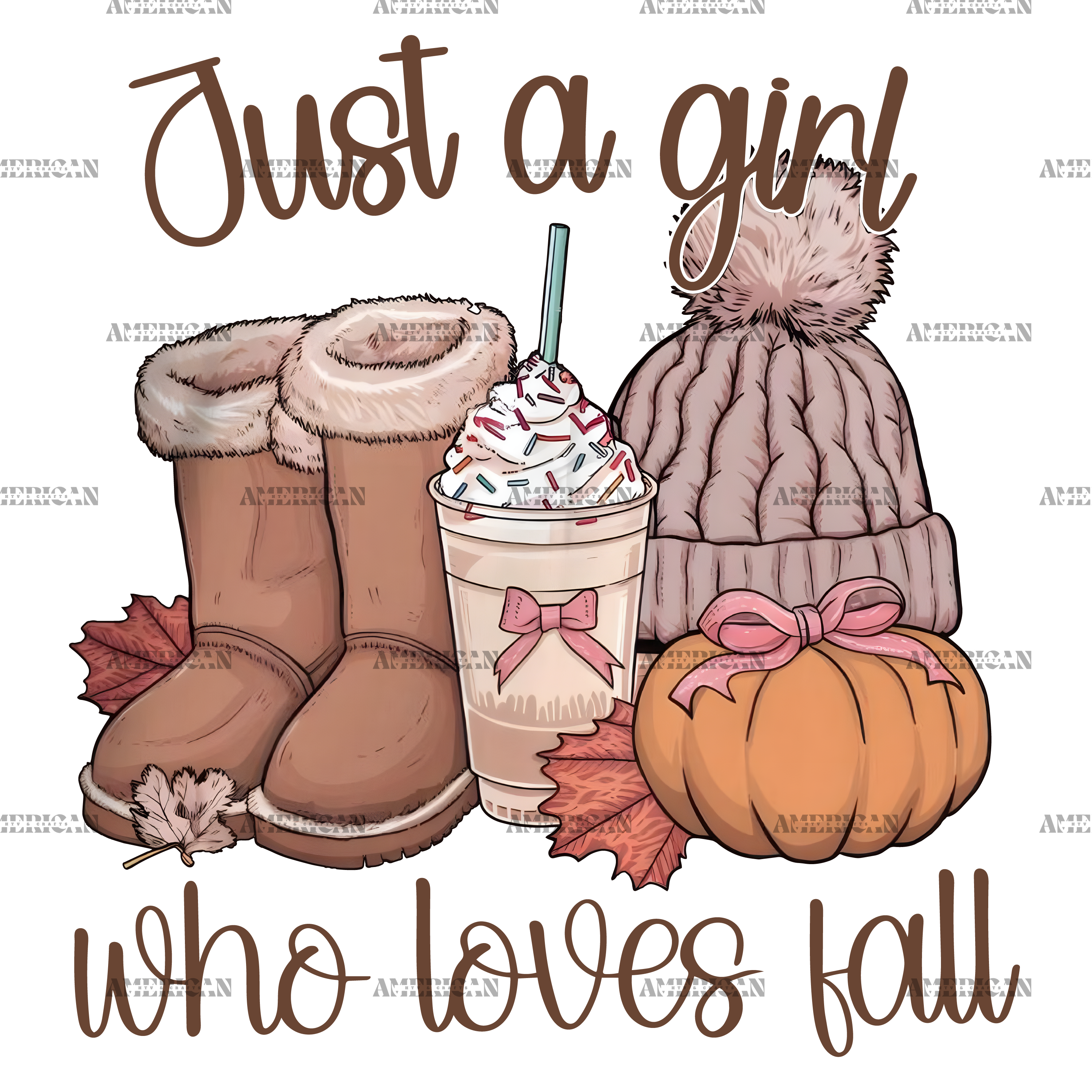 Just A Girl Who Loves Fall-2 DTF Transfer