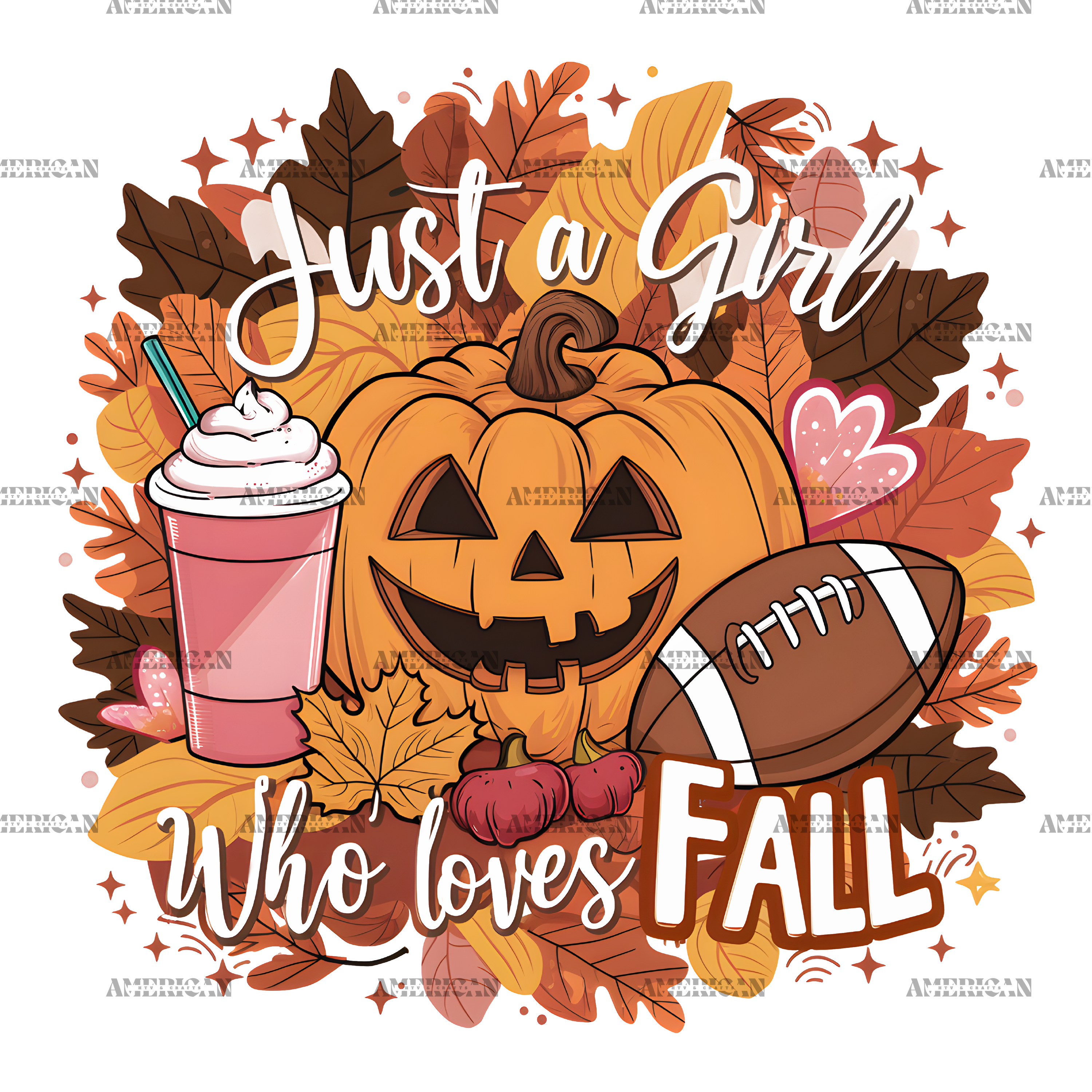 Just A Girl Who Loves Fall-3 DTF Transfer