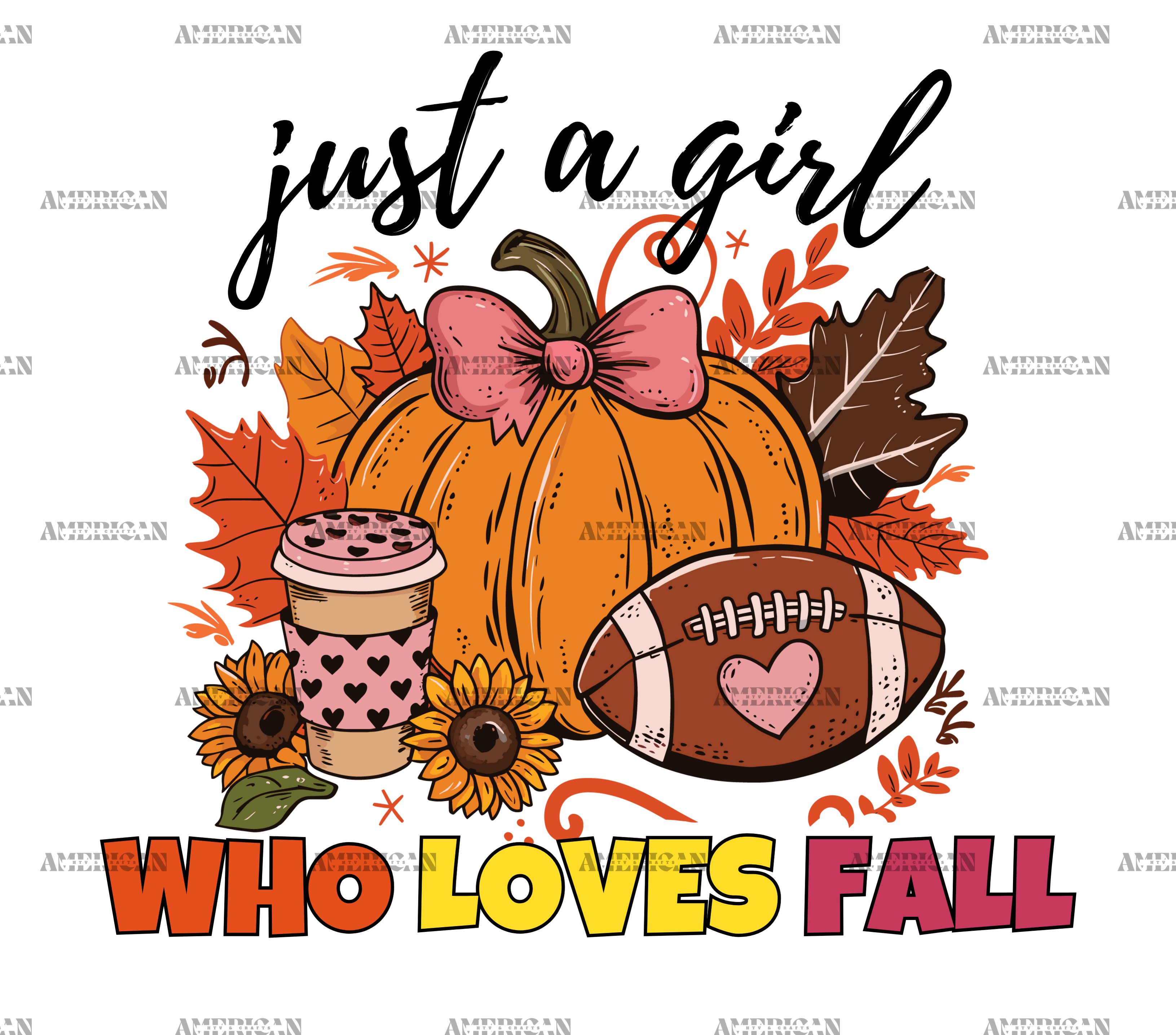 Just A Girl Who Loves Fall-9 DTF Transfer