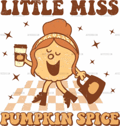 Little Miss Pumpkin Spice DTF Transfer