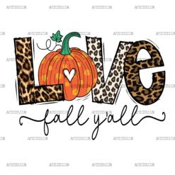 Love Fall Yall Pumpkin-2 DTF Transfer