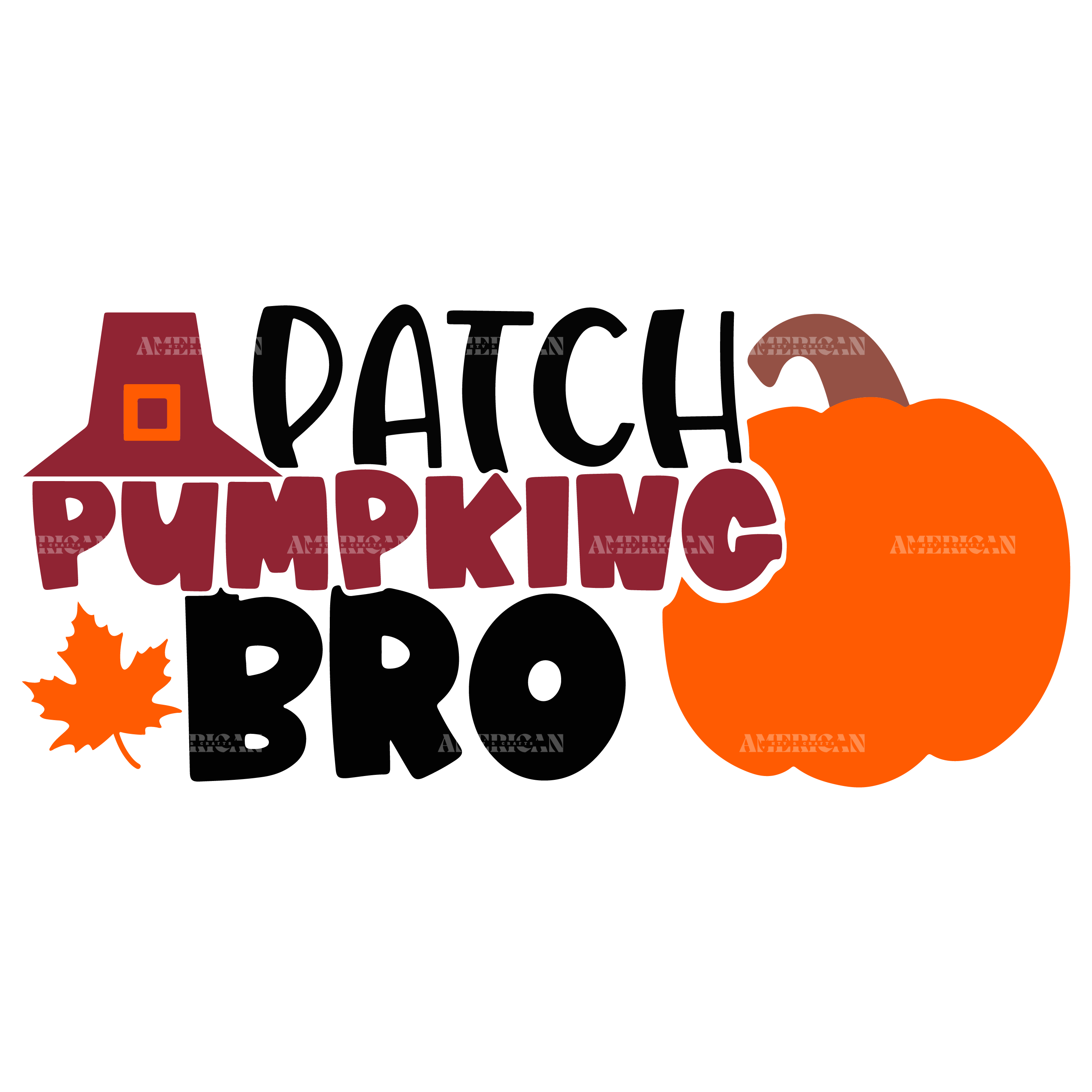 Patch Pumpking Bro DTF Transfer