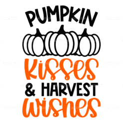 Pumpkin Kisses Harvest Wishes DTF Transfer