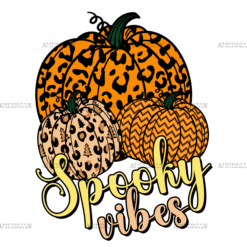 Spooky Vibes Pumpkin DTF Transfer